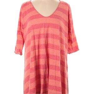 We The Free Coral and Pink Striped Tunic
